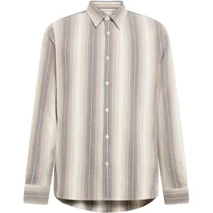 Long-sleeved cotton shirt KnowledgeCotton Apparel Dune Stripe image-0