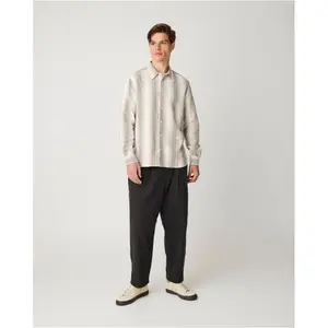 Long-sleeved cotton shirt KnowledgeCotton Apparel Dune Stripe image-1