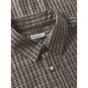 Long-sleeved plaid shirt KnowledgeCotton Apparel Dune image-4
