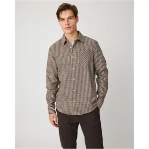 Long-sleeved plaid shirt KnowledgeCotton Apparel Dune image-1