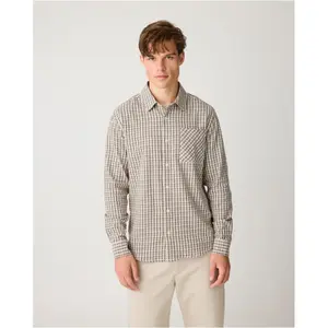 Long-sleeved plaid shirt KnowledgeCotton Apparel Dune image-1