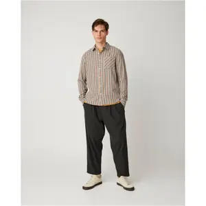 Long Sleeve Checked Shirt Cotton KnowledgeCotton Apparel Dune image-3