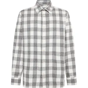 Long sleeve flannel shirt KnowledgeCotton Apparel Loose GOTS/Vegan image-0