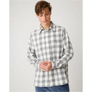 Long sleeve flannel shirt KnowledgeCotton Apparel Loose GOTS/Vegan image-3