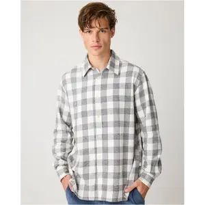 Long sleeve flannel shirt KnowledgeCotton Apparel Loose GOTS/Vegan image-1