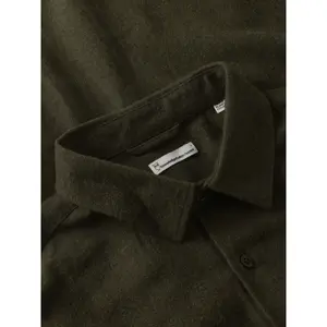 Πουκάμισο με μακριά μανίκια από φανέλα KnowledgeCotton Apparel Dune image-2