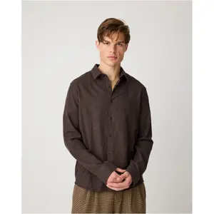 Πουκάμισο με μακριά μανίκια από φανέλα KnowledgeCotton Apparel Dune image-1