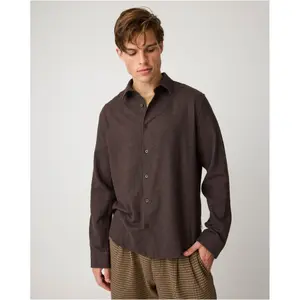 Πουκάμισο με μακριά μανίκια από φανέλα KnowledgeCotton Apparel Dune image-2