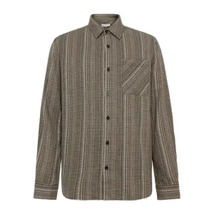 Organic Cotton Long Sleeve Checked Shirt KnowledgeCotton Apparel Dune image-0