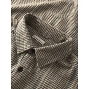 Organic Cotton Long Sleeve Checked Shirt KnowledgeCotton Apparel Dune image-5