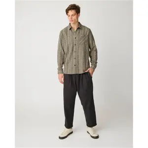 Organic Cotton Long Sleeve Checked Shirt KnowledgeCotton Apparel Dune image-2