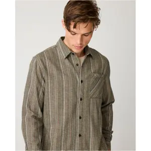 Organic Cotton Long Sleeve Checked Shirt KnowledgeCotton Apparel Dune image-6