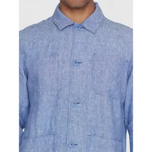 Surchemise manches longues en lin KnowledgeCotton Apparel image-4