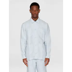 Long-sleeve linen overshirt KnowledgeCotton Apparel image-1