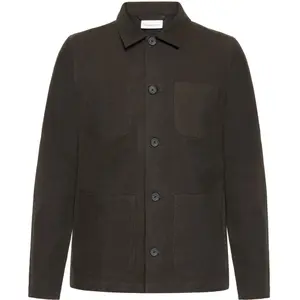 Houndstooth Flannel Long Sleeve Overshirt KnowledgeCotton Apparel image-0