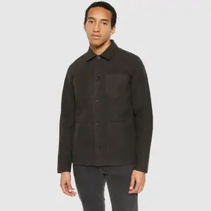 Houndstooth Flannel Long Sleeve Overshirt KnowledgeCotton Apparel image-1