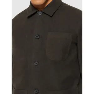 Houndstooth Flannel Long Sleeve Overshirt KnowledgeCotton Apparel image-4