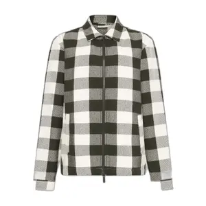 Checked flannel cotton zip-up shirt KnowledgeCotton Apparel - GOTS image-0