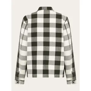 Checked flannel cotton zip-up shirt KnowledgeCotton Apparel - GOTS image-2