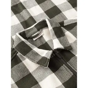 Checked flannel cotton zip-up shirt KnowledgeCotton Apparel - GOTS image-3