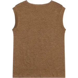 Γυναικείο αμάνικο μπλουζάκι από λινό KnowledgeCotton Apparel image-1