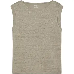 Γυναικείο αμάνικο μπλουζάκι από λινό KnowledgeCotton Apparel image-0