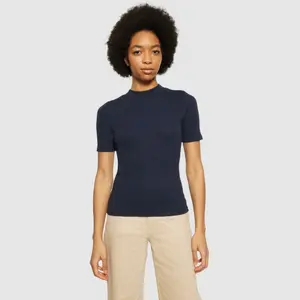Women's ribbed T-shirt KnowledgeCotton Apparel image-1