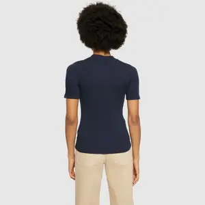Women's ribbed T-shirt KnowledgeCotton Apparel image-3