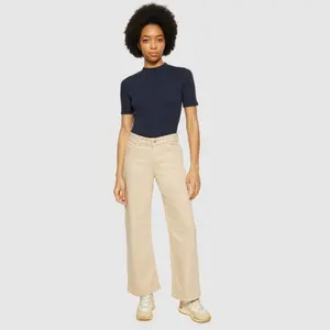Women's ribbed T-shirt KnowledgeCotton Apparel image-4