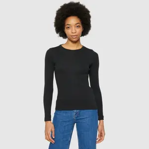 Women's long sleeve ribbed T-shirt KnowledgeCotton Apparel image-1