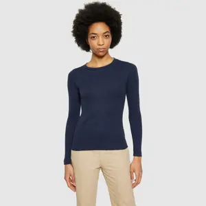 Women's long sleeve ribbed T-shirt KnowledgeCotton Apparel image-1
