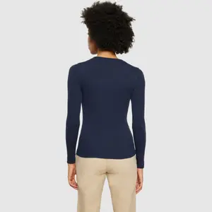 Women's long sleeve ribbed T-shirt KnowledgeCotton Apparel image-3