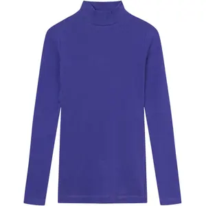 Women's long-sleeved stand-up collar T-shirt KnowledgeCotton Apparel Gots Vegan image-0