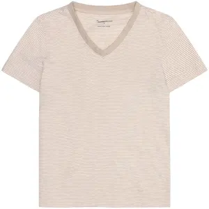 Γυναικείο μπλουζάκι με V λαιμόκοψη KnowledgeCotton Apparel Gots/Vegan image-0