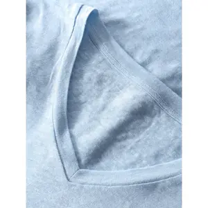 Women's v-neck T-shirt KnowledgeCotton Apparel Linen image-2
