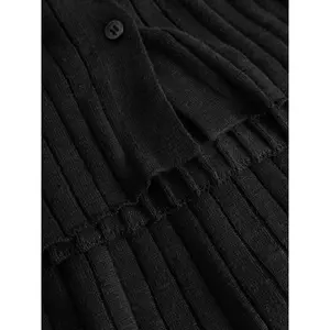 Women's Polo Neck Cardigan KnowledgeCotton Apparel Tencel™ image-4