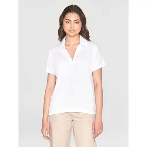 Γυναικείο πόλο KnowledgeCotton Apparel Linen image-1