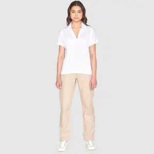 Γυναικείο πόλο KnowledgeCotton Apparel Linen image-2