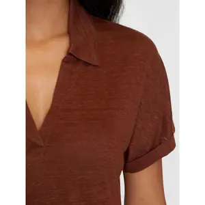 Women's polo shirt KnowledgeCotton Apparel Linen image-4