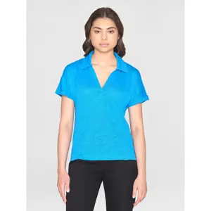 Women's polo shirt KnowledgeCotton Apparel Linen image-1