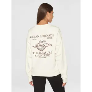 Sweatshirt woman KnowledgeCotton Apparel Loose Back Printed image-2