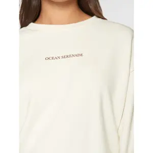 Sweatshirt woman KnowledgeCotton Apparel Loose Back Printed image-4