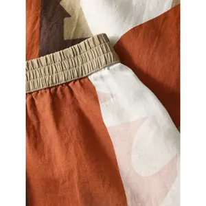 Printed Long Linen Skirt Women KnowledgeCotton Apparel image-4