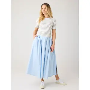 Women's Satin Pleated Skirt KnowledgeCotton Apparel image-1