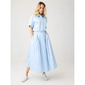 Women's Satin Pleated Skirt KnowledgeCotton Apparel image-2