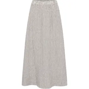 Φούστα γυναικεία KnowledgeCotton Apparel Organic Linen Stripe GOTS/Vegan image-0