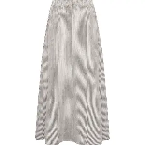 Φούστα γυναικεία KnowledgeCotton Apparel Organic Linen Stripe GOTS/Vegan image-1