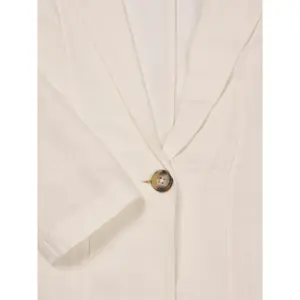 Women's Linen Blend Blazer KnowledgeCotton Apparel image-3