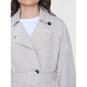 Women's coat KnowledgeCotton Apparel Linen GOTS/Vegan image-4
