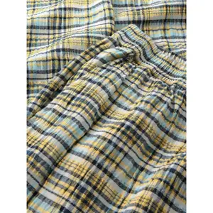 Women's Trousers KnowledgeCotton Apparel Posey Check Seersucker GOTS/Vegan image-2